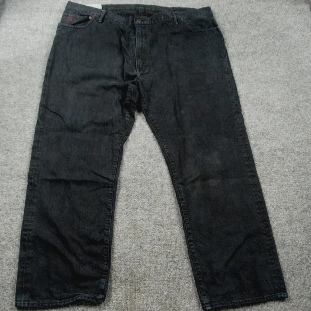 Polo Ralph Lauren Jeans Mens 46Bx30 Black Hampton‎ Straight Denim Classic Casual